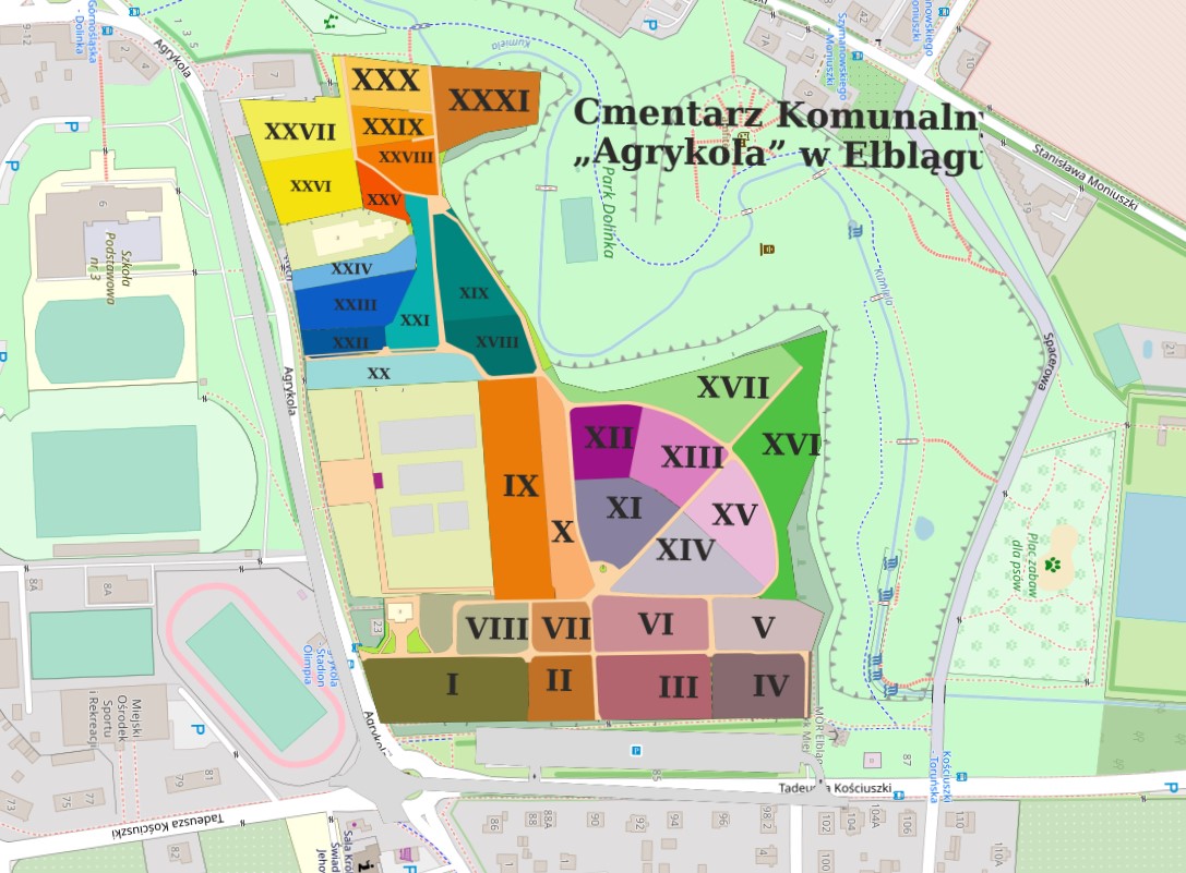 Mapa cmentarza
