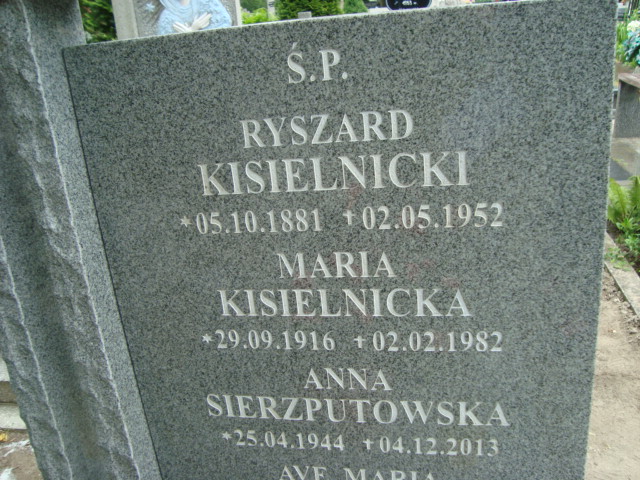 Maria Kisielnicka 1916 Elbląg - Grobonet - Wyszukiwarka osób pochowanych