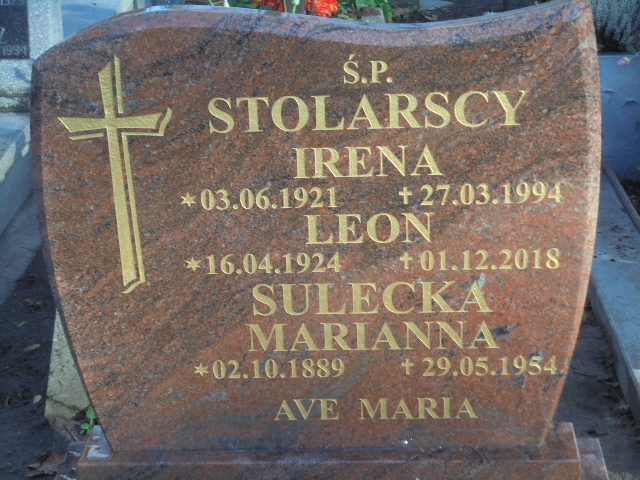 Marianna Sulecka 1889 Elbląg - Grobonet - Wyszukiwarka osób pochowanych