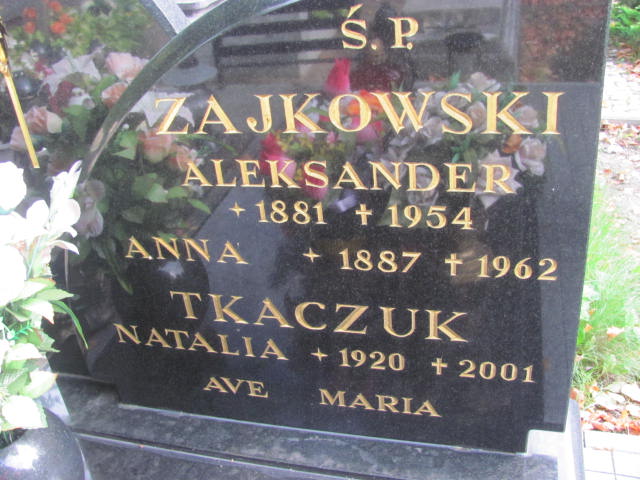 Aleksander Zajkowski 1881 Elbląg - Grobonet - Wyszukiwarka osób pochowanych