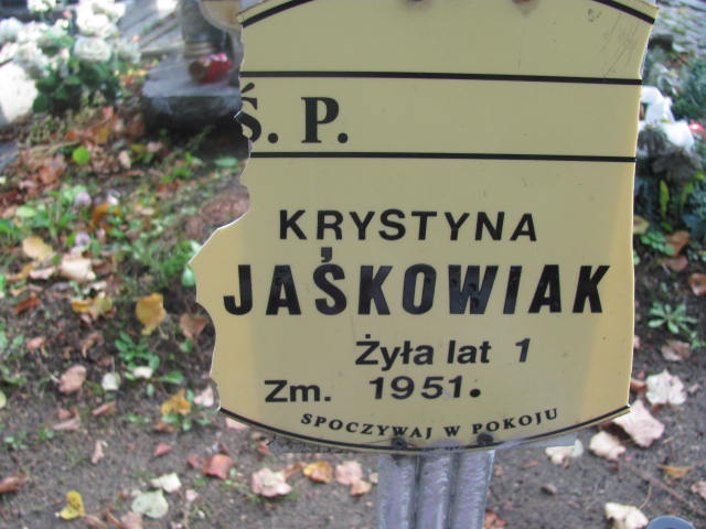 Krystyna Jaśkowiak 1950 Elbląg - Grobonet - Wyszukiwarka osób pochowanych