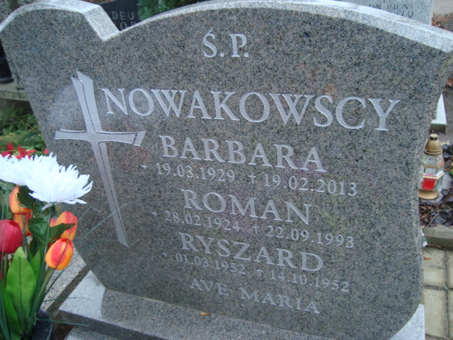 Roman Nowakowski 1924 Elbląg - Grobonet - Wyszukiwarka osób pochowanych