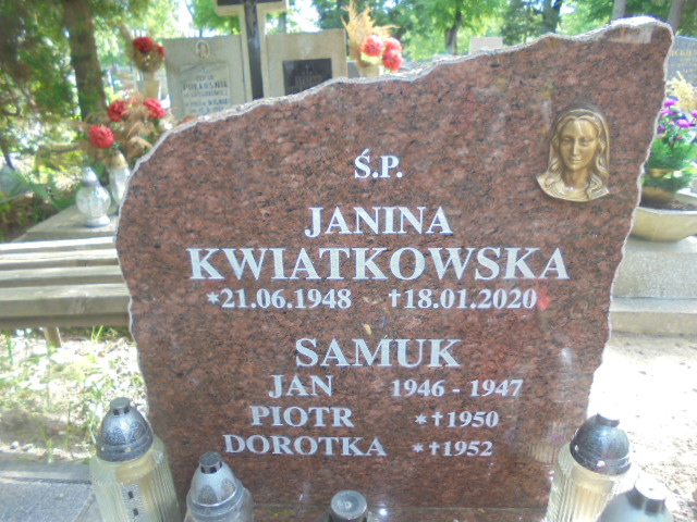 Małgorzata Kwiatkowska 1975 Elbląg - Grobonet - Wyszukiwarka osób pochowanych