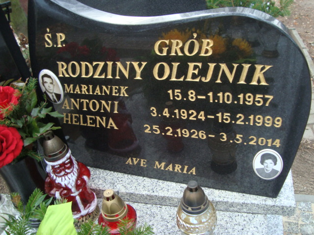 Marian Olejnik 1957 Elbląg - Grobonet - Wyszukiwarka osób pochowanych