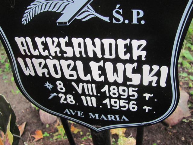 Aleksander Wróblewski 1895 Elbląg - Grobonet - Wyszukiwarka osób pochowanych