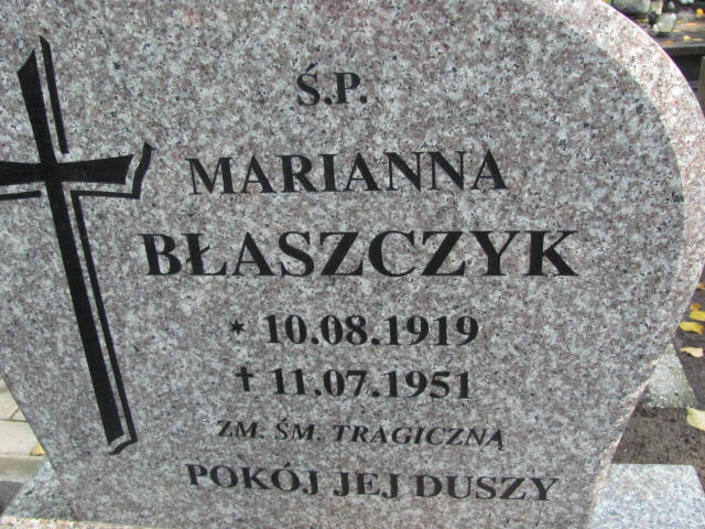 Marianna Błaszczyk 1919 Elbląg - Grobonet - Wyszukiwarka osób pochowanych