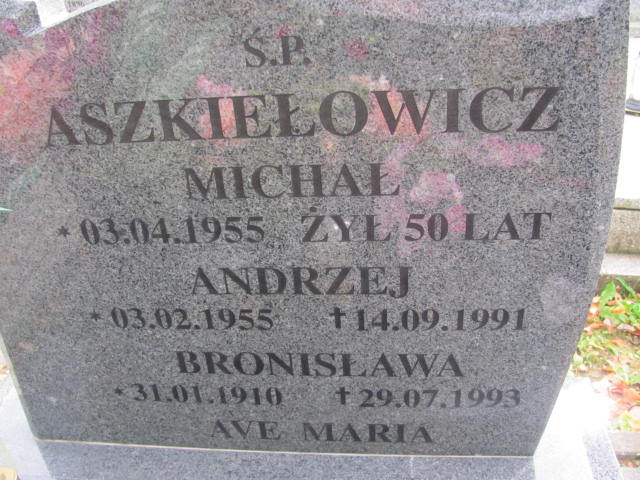 Michał Aszkiełowicz 1904 Elbląg - Grobonet - Wyszukiwarka osób pochowanych