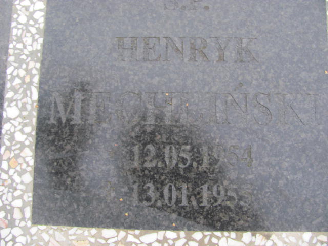 Henryk Mechliński 1954 Elbląg - Grobonet - Wyszukiwarka osób pochowanych