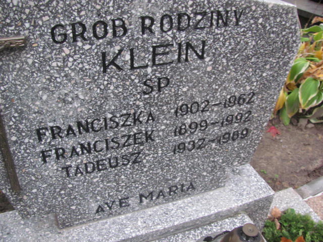 Franciszka Klein 1902 Elbląg - Grobonet - Wyszukiwarka osób pochowanych