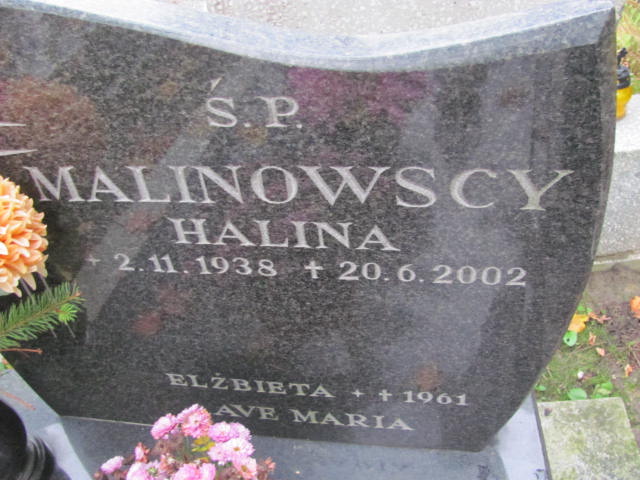 Elżbieta Malinowska 1961 Elbląg - Grobonet - Wyszukiwarka osób pochowanych