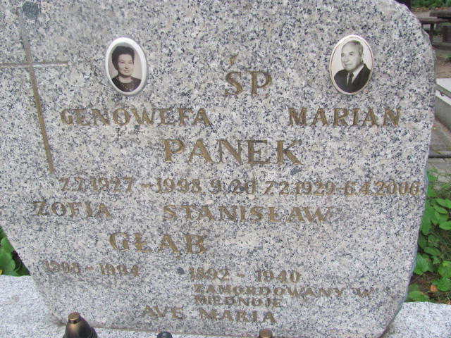 Genowefa Panek 1927 Elbląg - Grobonet - Wyszukiwarka osób pochowanych