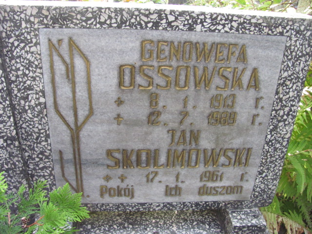 Genowefa Ossowska 1913 Elbląg - Grobonet - Wyszukiwarka osób pochowanych