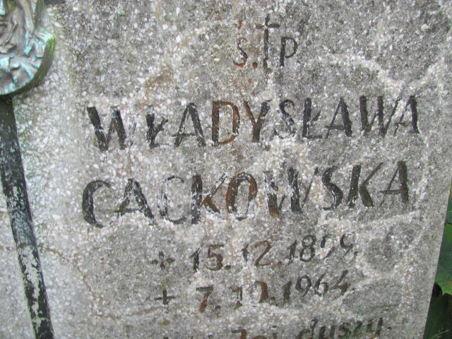 Władysława Cackowska 1899 Elbląg - Grobonet - Wyszukiwarka osób pochowanych