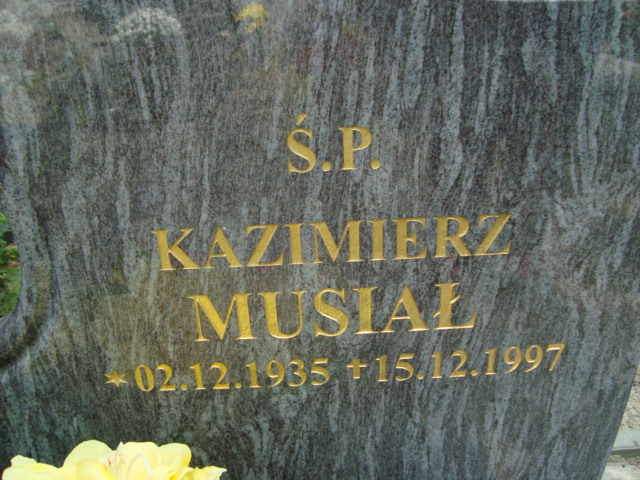 Kazimierz Musiał 1935 Elbląg - Grobonet - Wyszukiwarka osób pochowanych