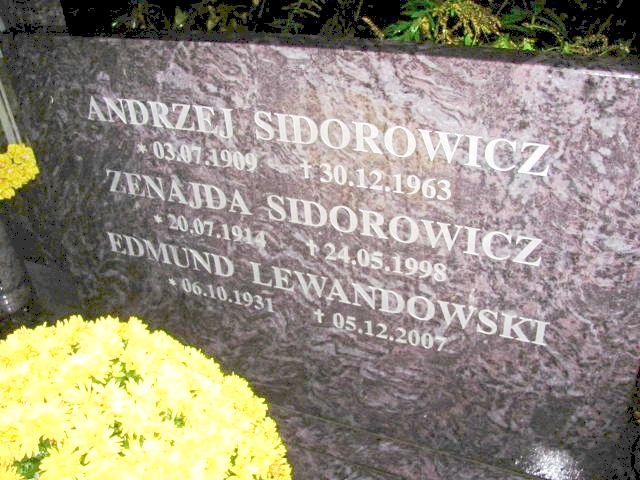 Andrzej Sidorowicz 1909 Elbląg - Grobonet - Wyszukiwarka osób pochowanych
