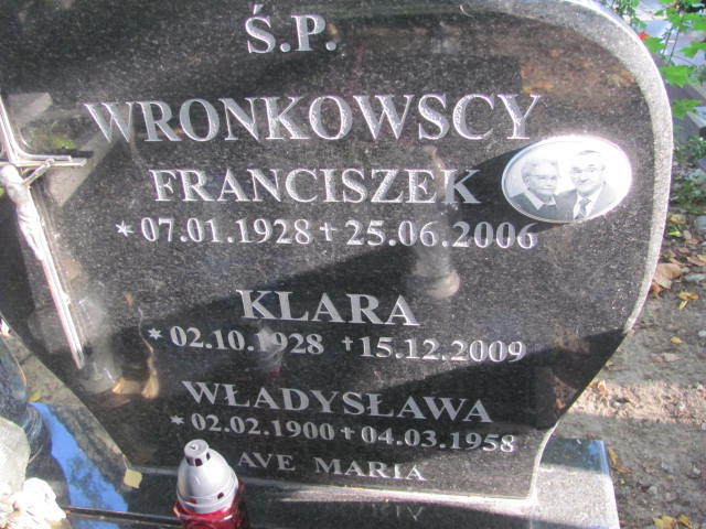 Klara Helena Wronkowska 1928 Elbląg - Grobonet - Wyszukiwarka osób pochowanych