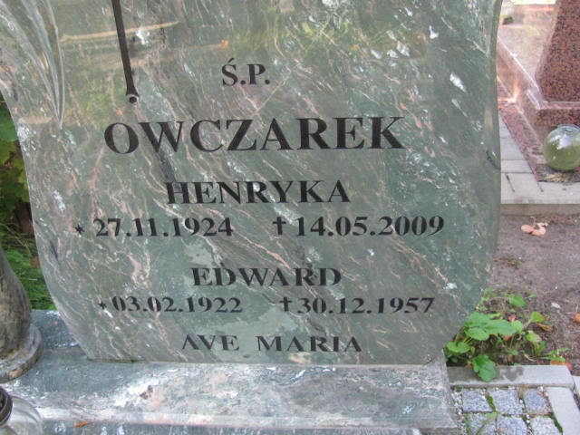 Edward Owczarek 1922 Elbląg - Grobonet - Wyszukiwarka osób pochowanych