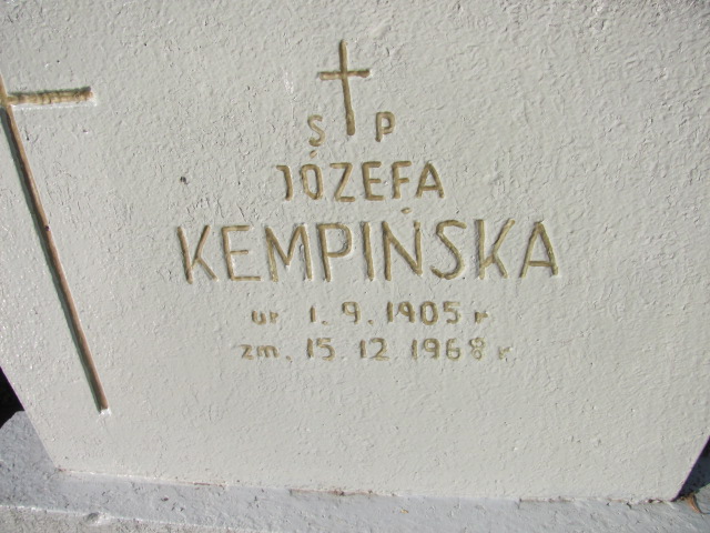 Józefa Kempińska 1905 Elbląg - Grobonet - Wyszukiwarka osób pochowanych