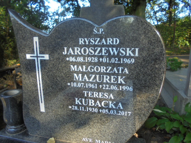 Teresa   Maria Kubacka 1930 Elbląg - Grobonet - Wyszukiwarka osób pochowanych