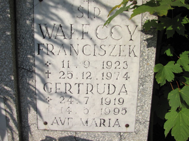 Franciszek Wałecki 1923 Elbląg - Grobonet - Wyszukiwarka osób pochowanych