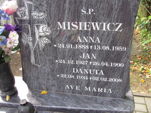 Danuta Misiewicz 1934 Elbląg - Grobonet - Wyszukiwarka osób pochowanych