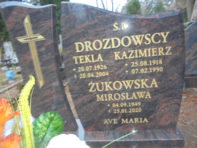 Mirosława Żukowska 1949 Elbląg - Grobonet - Wyszukiwarka osób pochowanych