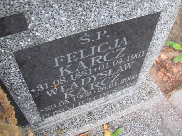 Felicja Karcz 1881 Elbląg - Grobonet - Wyszukiwarka osób pochowanych