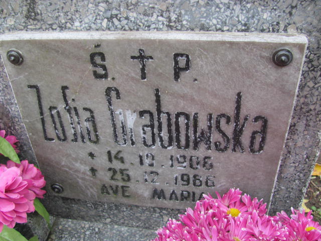 Zofia Grabowska 1906 Elbląg - Grobonet - Wyszukiwarka osób pochowanych