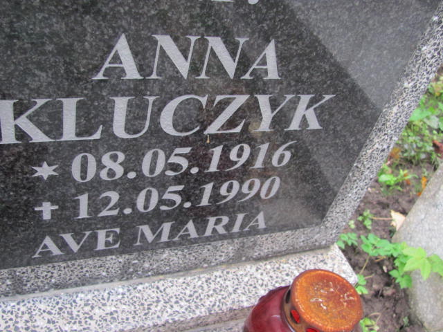 Anna Kluczyk 1916 Elbląg - Grobonet - Wyszukiwarka osób pochowanych