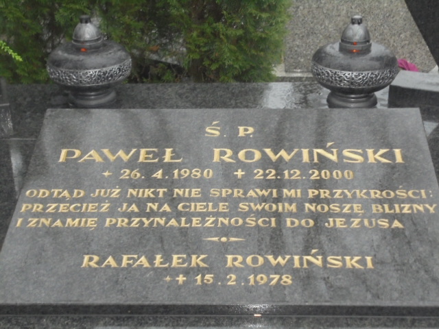 Rafał Rowiński 1978 Elbląg - Grobonet - Wyszukiwarka osób pochowanych