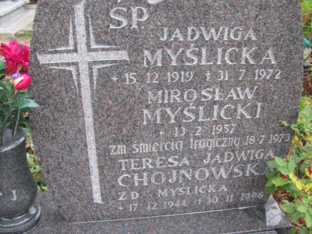 Jadwiga Myślicka 1919 Elbląg - Grobonet - Wyszukiwarka osób pochowanych