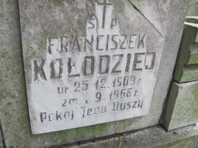 Franciszek Kołodziej 1909 Elbląg - Grobonet - Wyszukiwarka osób pochowanych