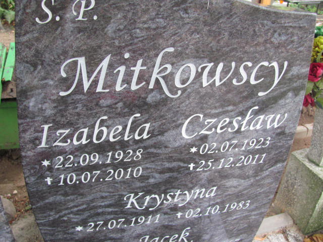 Czesław Józef Mitkowski 1923 Elbląg - Grobonet - Wyszukiwarka osób pochowanych