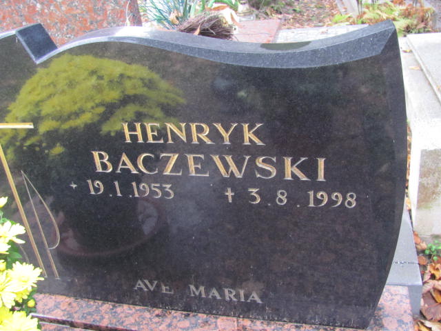 Henryk Baczewski 1953 Elbląg - Grobonet - Wyszukiwarka osób pochowanych