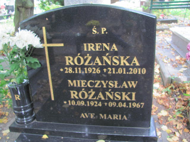 Irena Agnieszka Różańska 1926 Elbląg - Grobonet - Wyszukiwarka osób pochowanych