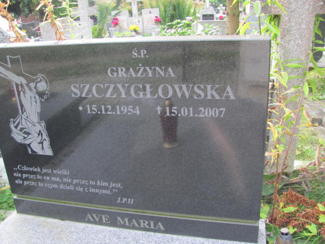 Grażyna Szczygłowska 1954 Elbląg - Grobonet - Wyszukiwarka osób pochowanych