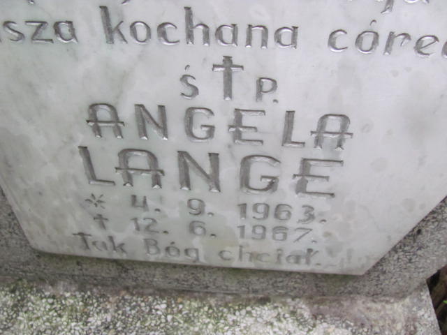 Angela Lange 1963 Elbląg - Grobonet - Wyszukiwarka osób pochowanych