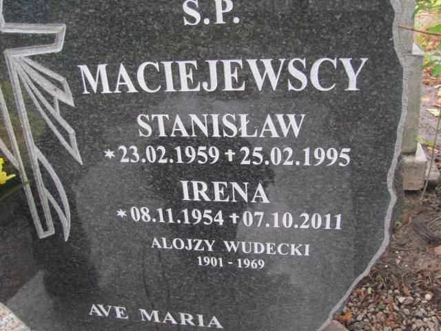 Alojzy Wudecki 1901 Elbląg - Grobonet - Wyszukiwarka osób pochowanych