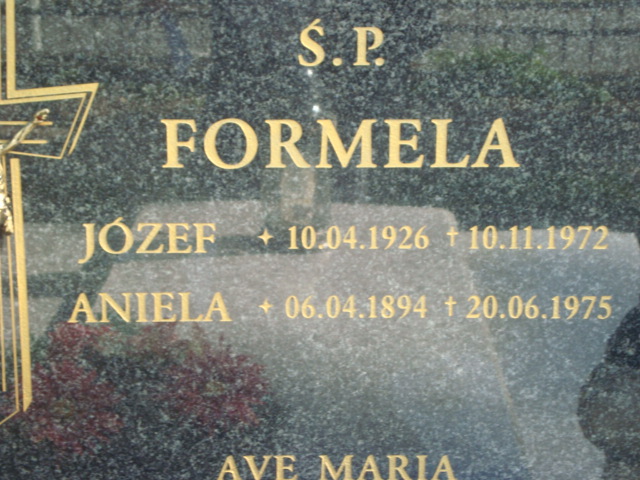 Józef Formela 1926 Elbląg - Grobonet - Wyszukiwarka osób pochowanych