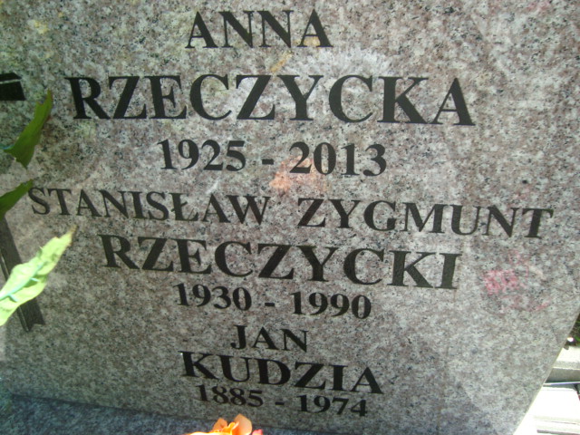 Anna Rzeczycka 1925 Elbląg - Grobonet - Wyszukiwarka osób pochowanych