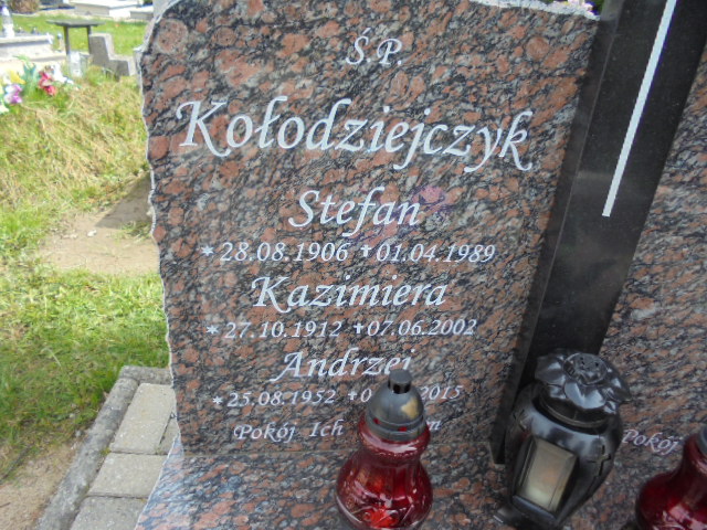 Stefan Kołodziejczyk 1906 Elbląg - Grobonet - Wyszukiwarka osób pochowanych