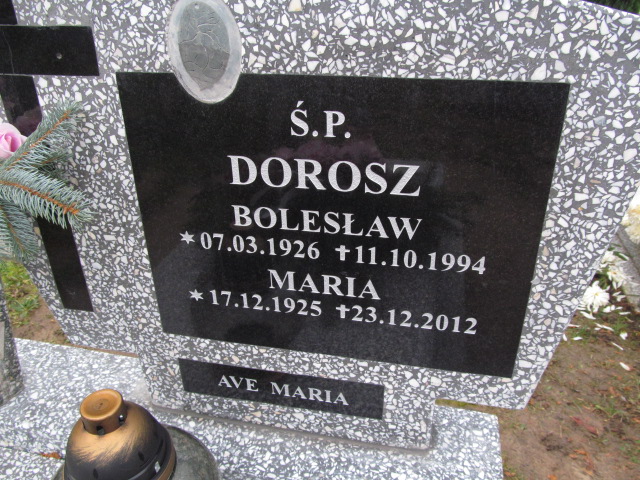 Maria Dorosz 1925 Elbląg - Grobonet - Wyszukiwarka osób pochowanych