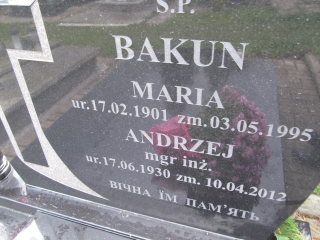 Andrzej Bakun 1930 Elbląg - Grobonet - Wyszukiwarka osób pochowanych