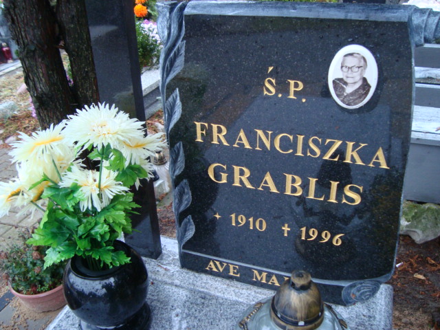 Franciszka Grablis 1910 Elbląg - Grobonet - Wyszukiwarka osób pochowanych
