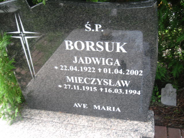 Jadwiga Borsuk 1922 Elbląg - Grobonet - Wyszukiwarka osób pochowanych