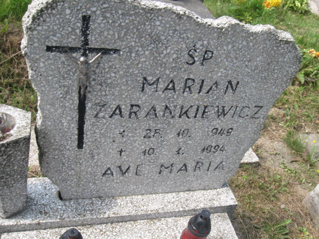 Marian Zarankiewicz 1949 Elbląg - Grobonet - Wyszukiwarka osób pochowanych