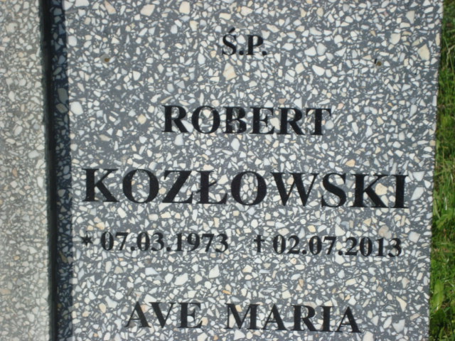 Robert Kozłowski 1973 Elbląg - Grobonet - Wyszukiwarka osób pochowanych