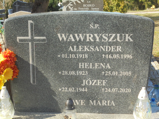 Aleksander Wawryszuk 1918 Elbląg - Grobonet - Wyszukiwarka osób pochowanych
