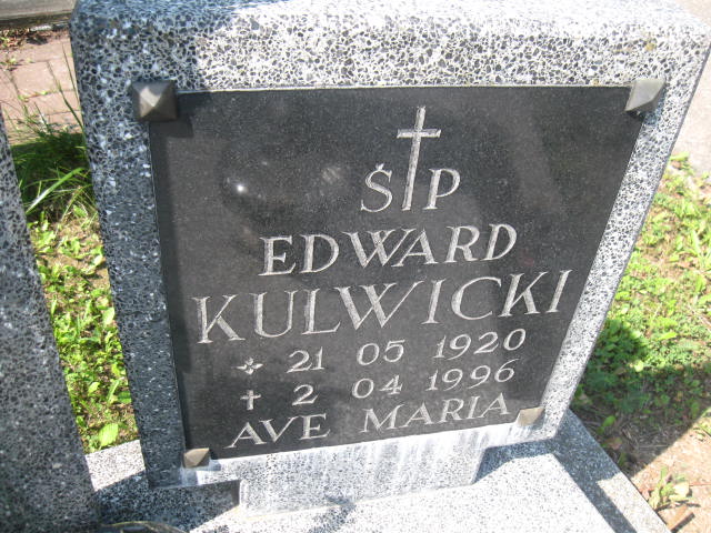 Edward Kulwicki 1920 Elbląg - Grobonet - Wyszukiwarka osób pochowanych