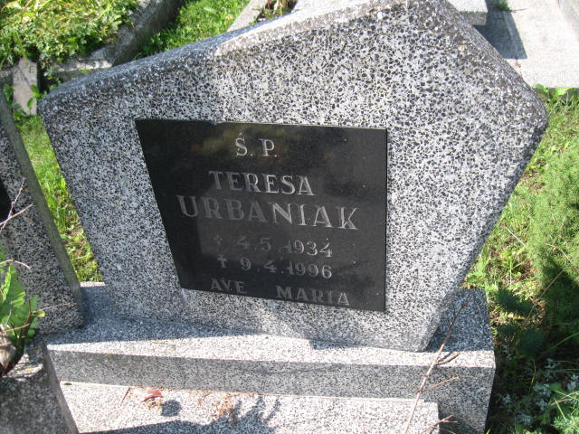 Teresa Urbaniak 1934 Elbląg - Grobonet - Wyszukiwarka osób pochowanych